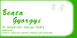 beata gyorgyi business card